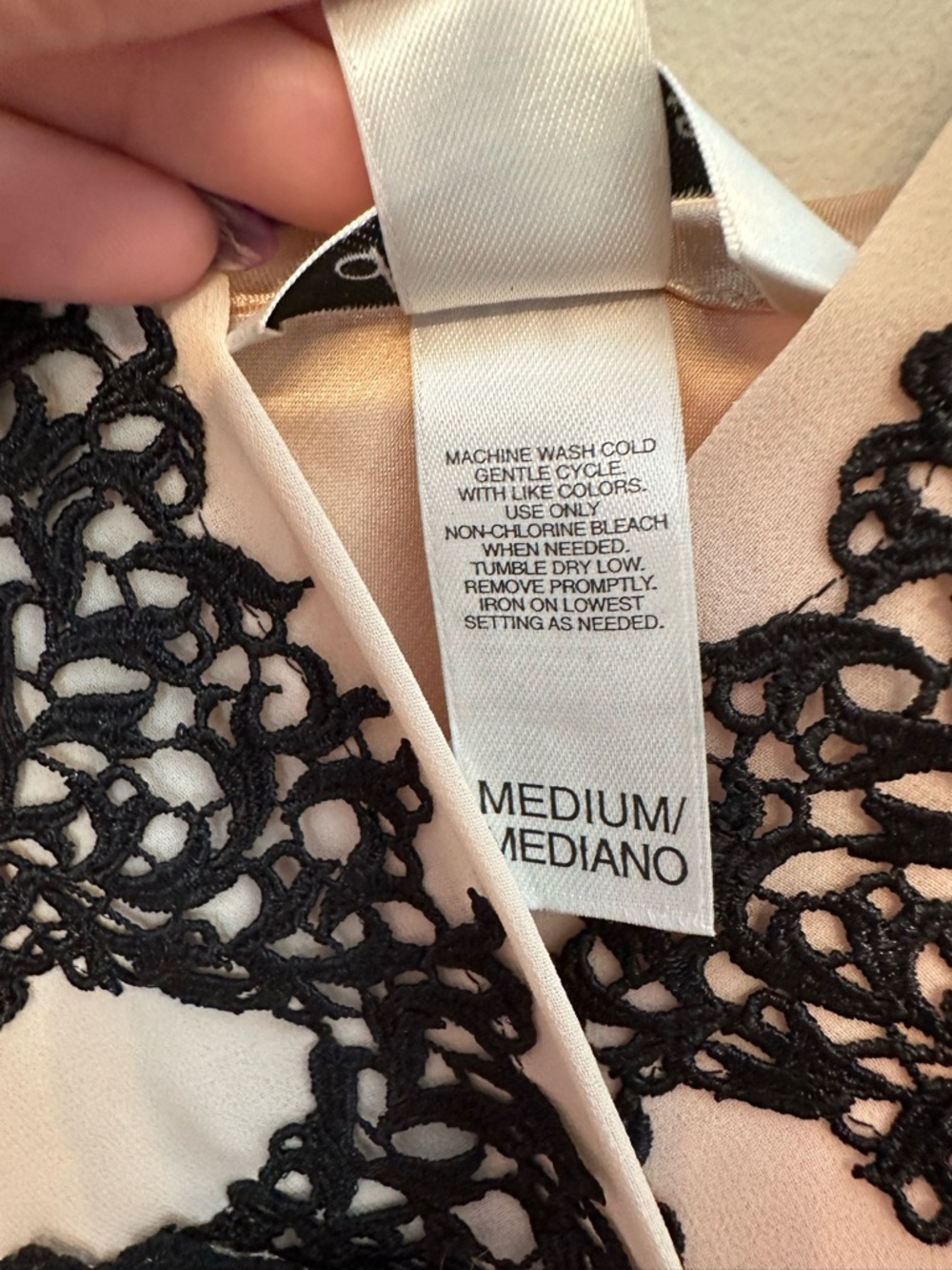 Vintage Y2K Era Delicates Blush Slip Dress with Black Lace Trim Size Medium - Picture 5 of 6
